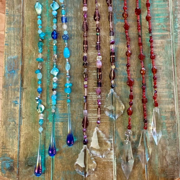 Beaded Sun Catcher Czech Glass & Vintage Italian Crystal (See Description) - Picture 4 of 15